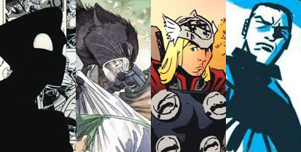 Zleva: Dave Stevens’ The Rocketeer: Artist’s Edition, Blacksad, Thor The Mighty Avenger, Richard Stark´s Parker: The Outfit